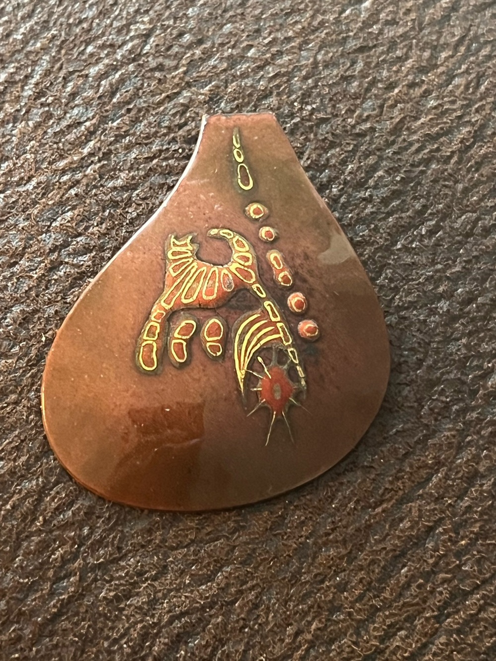 Vintage copper pendant